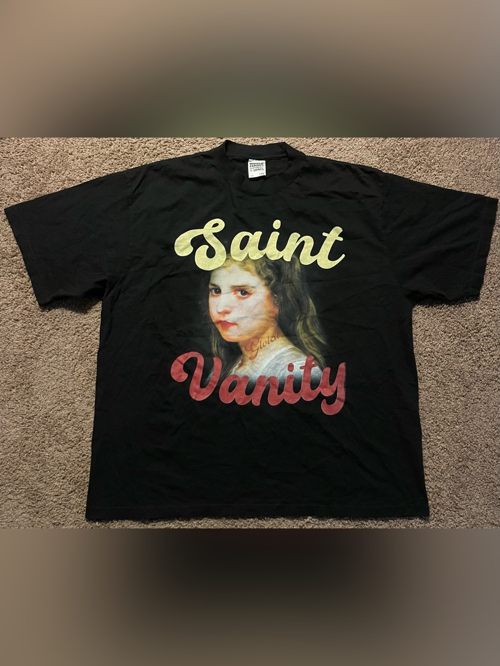 Saint Vanity Graphic Short Sleeve Tee - Black Size 2XL